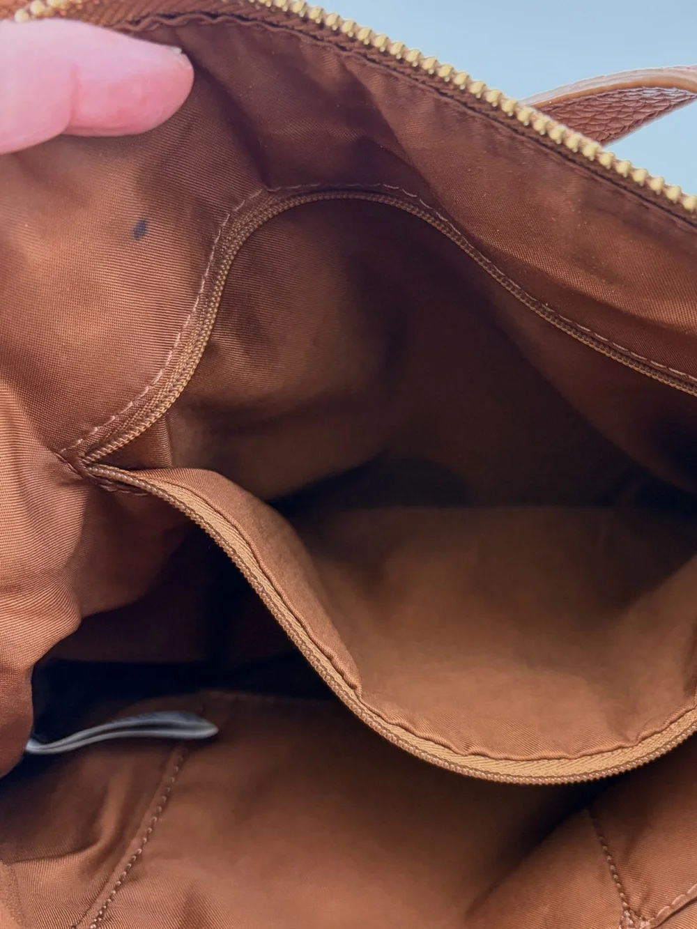 Fossil pebbled leather